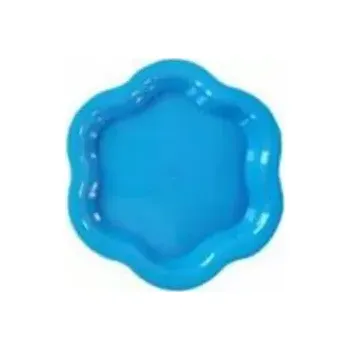 Talíř Toro Talířek, 4 ks, tvar květina, modrý plast 263608mo