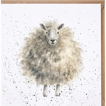 Přání 15 x 15 cm "The Woolly Jumper" Wrendale Designs - ovce
