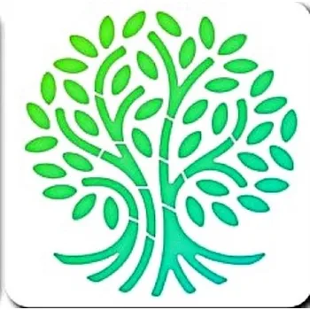 Plast. šablona, STROM 2, 18x18 cm, 1ks