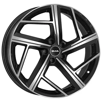 Alu kolo Alu kola MAK QVATTRO, 19x8.5 5x112 ET25, černá lesklá + leštění (zátěžová) vhodné pro BMW 6 Gran Turismo (2017-2023), BMW 7 G11 (2015-2022)
