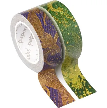 Kancelářské lepidlo Washi Páska Olivová víla/Fialová víla 2ks