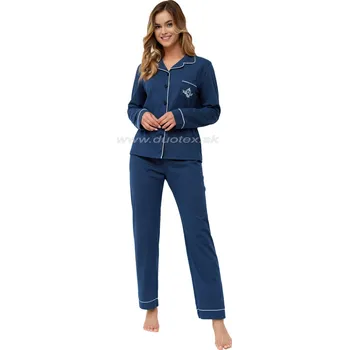 Dámské noční prádlo LEVEZA (M-Max) Dámské pyžamo Marina794 Barva: 1-modrá, Velikost: XL