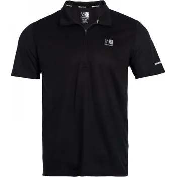 Pánské tričko Karrimor Short Sleeve Zip Top Mens Black S