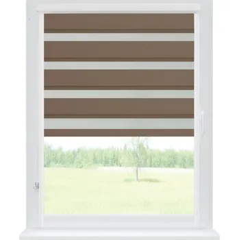 Roleta Dekodum Roleta den a noc v bílé kazetě zatemňovací, barva látky Tmavě béžová Šířka (cm): 33, Výška (cm): Standardní (do 150 cm), Strana mechanismu: Levá