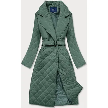 Zelená prošívaná bunda s límcem (AG8-8010) odstíny zelené S (36)