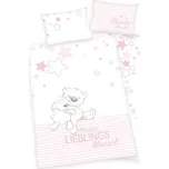 HERDING Povlečení do postýlky Miláček růžová Bio Bavlna Bio Bavlna, 100/135, 40/60 cm