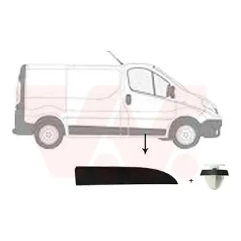 Karosérie Ozdobná / ochranná lišta, dveře VAN WEZEL 4396422