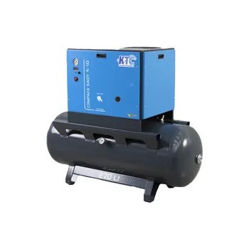 Kompresor Šroubový kompresor KTC COMPACK EASY 7, Tlaková verze - max. tlak 10 Bar (900 l/min), Tlaková nádoba 500l, Sušička vzduchu - kondenzační bez sušičky