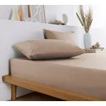 Světle hnědé napínací jersey prostěradlo s lycrou (pro matrace 190x220 až 200x220 cm)