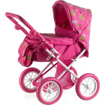 Kočárek pro panenku Teddies Kočárek pro panenky 56 x 36,5 x 64 cm růžový