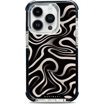 Pouzdro na mobilní telefon Odolný obal Mobiwear MagSafe Elite Bumper - Apple iPhone 14 Pro - DA63D Vlnky a linky (Odolný kryt, pouzdro, obal Mobiwear Elite Bumper na mobil Apple iPhone 14 Pro - DA63D Vlnky a linky, materiál Plast + TPU silikon + kov - zesílená ochrana telefonu,)