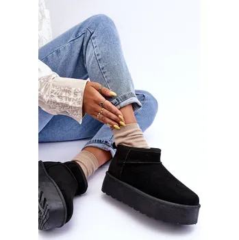 Dámská zimní obuv Platforma Sněžnice Z Kůže Corcoran Barva: Černá, Velikost: 40