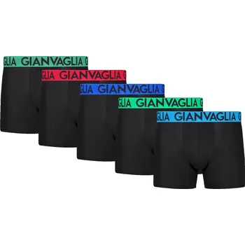 Trenýrky 5-PACK Výhodné balení pánských boxerek Gianvaglia 021 Barva/Velikost: černá mix barev lemu / S/M