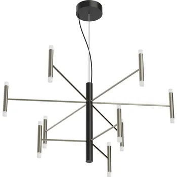 Linea Light 9751 Perla_P9, černý moderní lustr, 40W LED 3000K DALI, 87x100cm