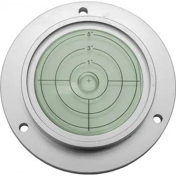 Vodováha Kruhová libela s upevňovacími otvory 75mm - stříbrný elox (5022-03-075)