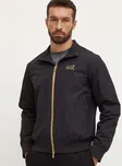 Bunda EA7 Emporio Armani pánská, černá barva, přechodná, PNFZZ