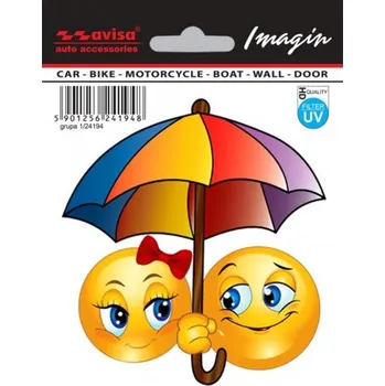 Samolepicí dekorace na vozidlo Samolepka sluníčka pod deštníkem