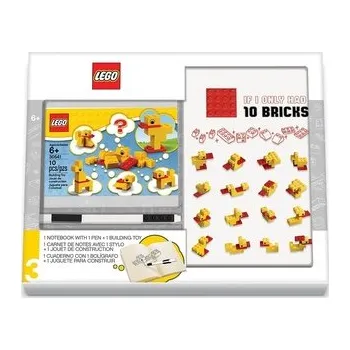 Set školních potřeb LEGO Stationery Classic Kachny - zápisník s perem a stavebnicí