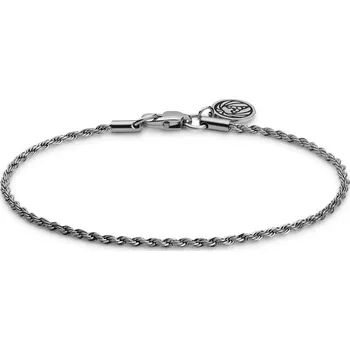 Náramek Essentials | 2mm točený řetízkový náramek stříbrné barvy - Lucleon