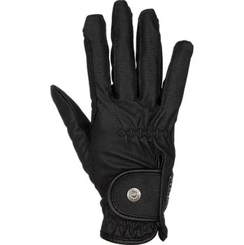 Jezdecké rukavice Jezdecké rukavice EQUESTRO Syntetic Leather Soft - černé, 7