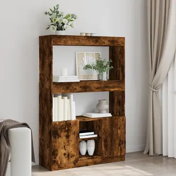 vidaXL Skříň highboard kouřový dub 92 x 33 x 140 cm kompozitní dřevo