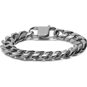 Náramek 14mm ocelový náramek stříbrné barvy - Lucleon