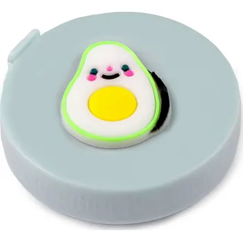 Krejčovský svinovací metr s 3D obrázkem 900256/14 šedý - avokádo, oboustranný metry/palce/inches, plastový, délka 150cm/60inch