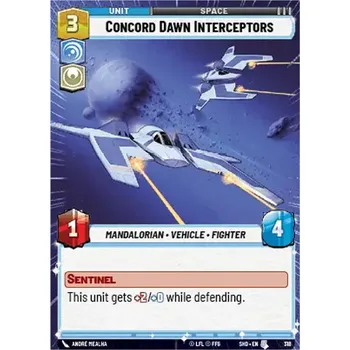 Sběratelská karetní hra Concord Dawn Interceptors 042/262 - Shadows of the Galaxy Extra Typ karty: Foil