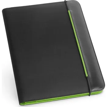 Aktovka na dokumenty FITZGERALD. Složka A4 z PU a 800D s linkované stránky - Světle zelená