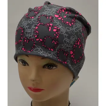 Čepice Čepice oboustranná RDX F654E Srdce Barva: šedá, Velikost: 4 (3-5 let)