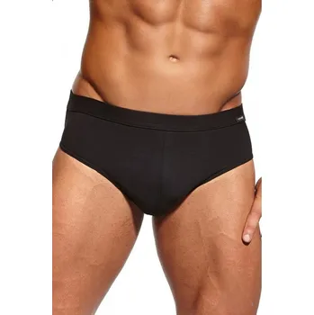 Pánské spodní prádlo Pánské slipy v černé barvě - Cornette, VELIKOST 2 ( S )