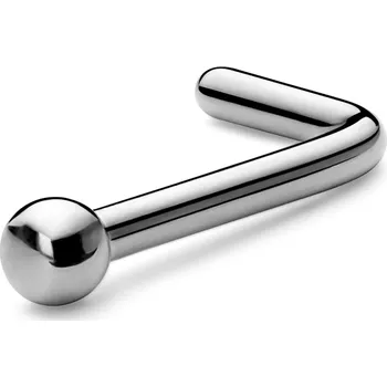 Piercing 6mm piercing zahnutá nosovka do L s kuličkou z chirurgické oceli stříbrné barvy - Lucleon