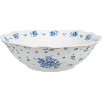 Miska s modrými růžičkami Blue Rose Blooming - Ø 15*5 cm / 350 ml