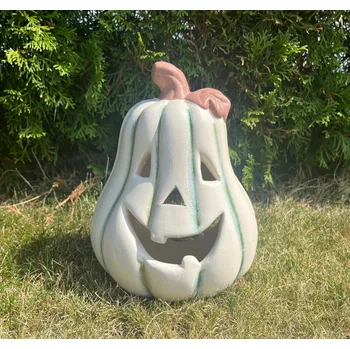 Zahradní dekorace Makra Dýně hruška malovaná 21 x 17 cm