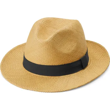 Klobouk Piero Moda slámový klobouk Panama se stuhou v námořnické modré - Fawler