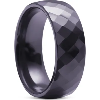Prsten Šedý fazetový keramický prsten - Lucleon