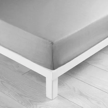 Prostěradlo Světle šedé napínací prostěradlo z mikrovlákna 90x190 cm Oscar – douceur d'intérieur ID_1630812