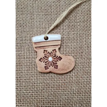 Vánoční dekorace Keramická závěsná bota