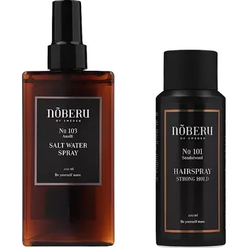 Stylingový přípravek Noberu Hair Styling Set with Sea Salt & Hair Spray - Sada slaného spreje a laku na vlasy pro styling účesu