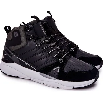 Pánská běžecká obuv Pánské Vysoké Sportovní Boty Big Star II174223 Barva: Stříbrná, Velikost: 44