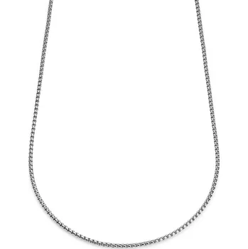 Řetízek Essentials | 3mm kostičkovaný řetízek stříbrné barvy se zaoblenými články - Lucleon