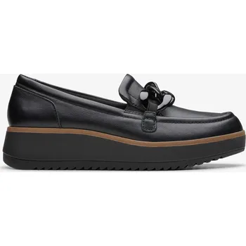 Dámské mokasíny CLARKS Dámské kožené černé mokasíny 26180109-BLACK-245 Velikost 40