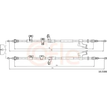 Lanko parkovací brzdy Tažné lanko, parkovací brzda COFLE 92.10.5386
