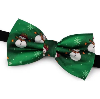 Saténový vánoční motýlek - zelená