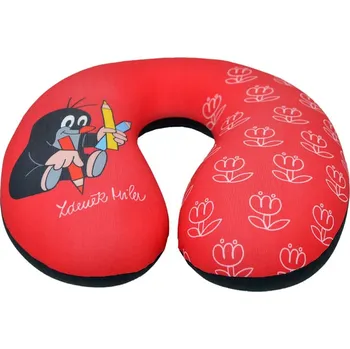 Cestovní polštářek Dětský cestovní polštářek Krteček 23x24 cm červený