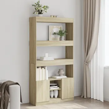 Příborník do zásuvky vidaXL Skříň highboard dub sonoma 92 x 33 x 180 cm kompozitní dřevo