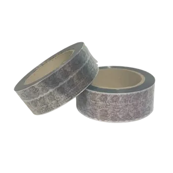 Dortová páska fólie š. 4 cm čirá vzor káva 100 m