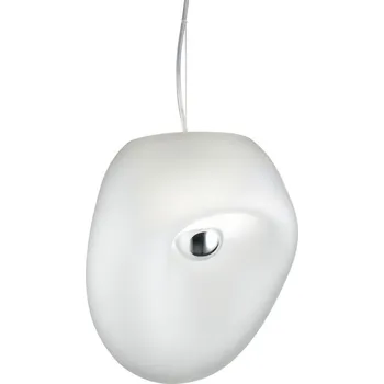 Stojací lampa Leucos Lightbody S, závěsné svítidlo z čirého skla se satinovaným povrchem, 1x max.10W LED E27, výška 28-33cm