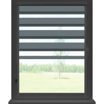 Roleta Dekodum Roleta den a noc v antracitové kazetě soft, barva látky Grafit Šířka (cm): 30, Výška (cm): Standardní (do 150 cm), Strana mechanismu: Levá