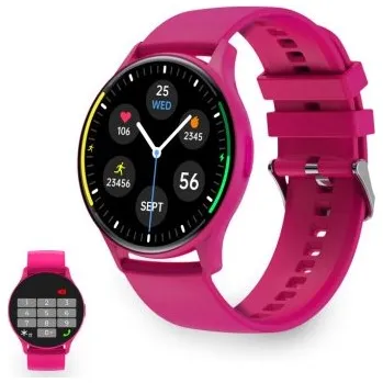 Chytré hodinky Ksix Core chytré hodinky, AMOLED 1,43", IP67 fosforově růžová